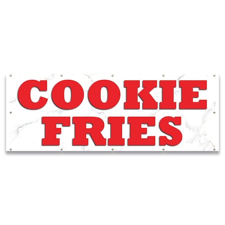 Signmission Cookie Fries Banner Concession Stand Food Truck Single Sided B-120-30038